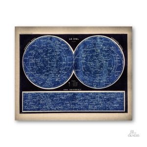 Affiche des constellations porte-bonheur arabe