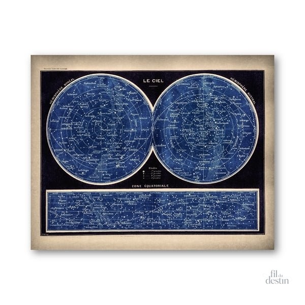 affiche-medievale-des-constellations-1 Affiche des constellations porte-bonheur arabe