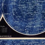 Affiche artistique des constellations inspirée de la culture arabe