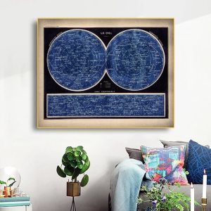 Affiche décorative des constellations comme porte-bonheur arabe
