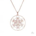 Porte-bonheur en métal, motif cube de Métatron