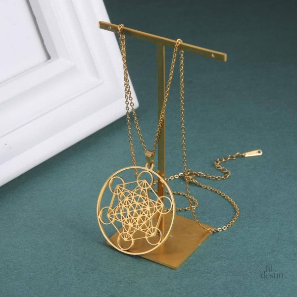 Amulette énergisante, design cube de Métatron