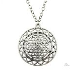 Amulette porte-bonheur au shri yantra, symbole de prospérité