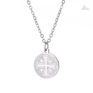 Croix de Jérusalem en amulette porte-bonheur