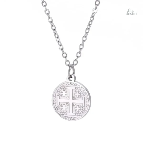 Croix de Jérusalem en amulette porte-bonheur