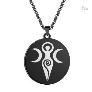 Amulette de la déesse de la fertilité en métal doré