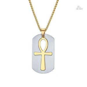 Amulette croix de vie détachable porte-bonheur