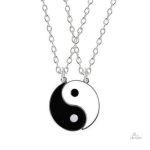 Amulette porte-bonheur Taijitu en deux parties