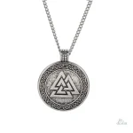 Amulette gravée Valknut, symbole de protection et de force