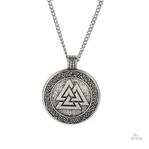 Amulette gravée Valknut, symbole de protection et de force