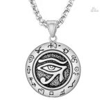 Amulette œil d'Horus avec motifs anciens et symboliques