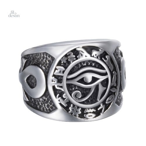 amulette-pierre-hieroglyphique-marque-du-oudjat-1 Bague œil d'Horus, symbole de protection et de chance