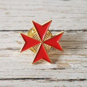 Porte-bonheur chrétien Croix de Malte en métal