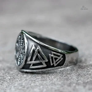 Bague viking Aegishjalmur, symbole de protection et force