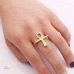 Bague porte-bonheur Ankh, design antique et mystique