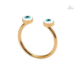 Bijou symbole de protection Nazar Boncuk en or