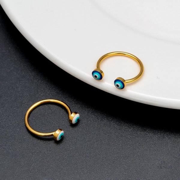 Accessoire de mode : bague avec double Nazar Boncuk