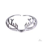 Bague en bois de cerf, accessoire porte-bonheur élégant