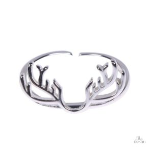 Bague en bois de cerf, accessoire porte-bonheur élégant