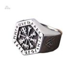Bague porte-bonheur avec le symbole Vegvisir