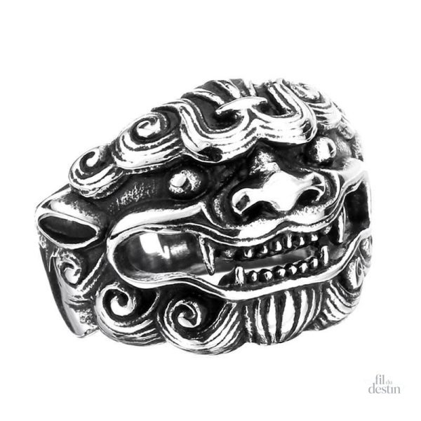 bague-de-chien-fu-1 Bague porte-bonheur chien fu en métal élégant