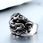Bague chien fu, symbole de protection et de chance
