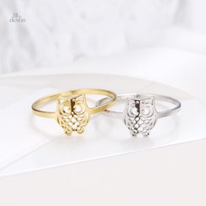 Bague originale chouette, amulette de protection et bien-être