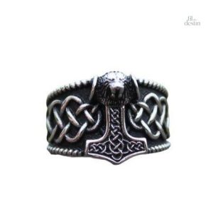 Bague Mjolnir, symbole de protection et de force