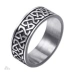 Bague nœud celtique porte-bonheur en argent