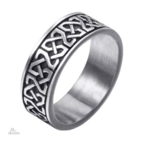 Bague nœud celtique porte-bonheur en argent