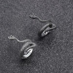 Bague porte-bonheur serpent, accessoire élégant et mystique