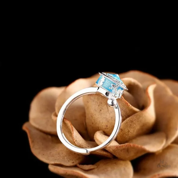 Accessoire spirituel : bague en miniature moulin à prière
