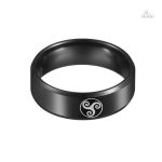 Bague moderne triskel, symbole de chance et de protection