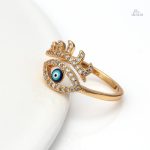 Accessoire de mode, bague Nazar en mosaïque élégante