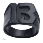 Bague porte-bonheur nombre 13 en métal précieux