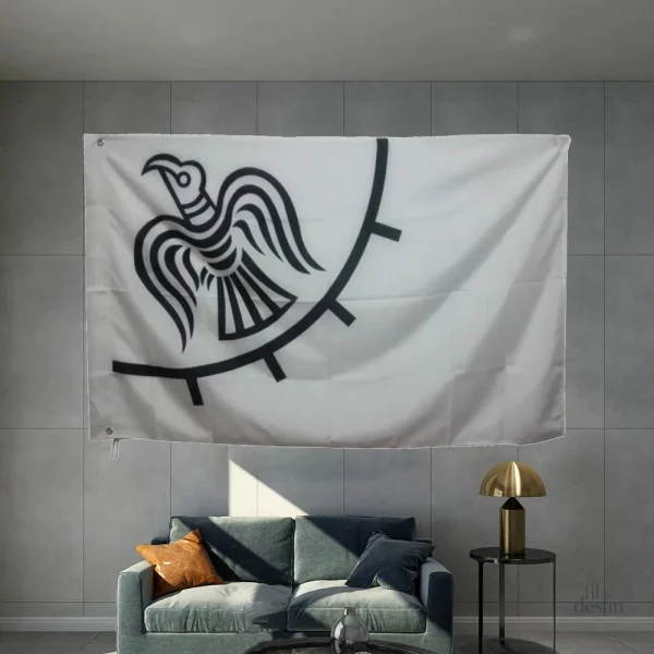 Bannière corbeau, motif historique scandinave