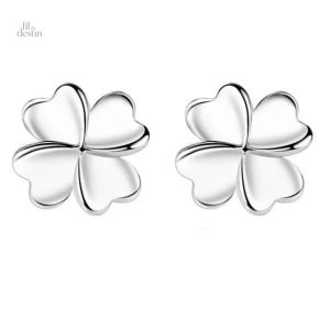 Boucles d'oreille en forme de trèfle à 4 feuilles