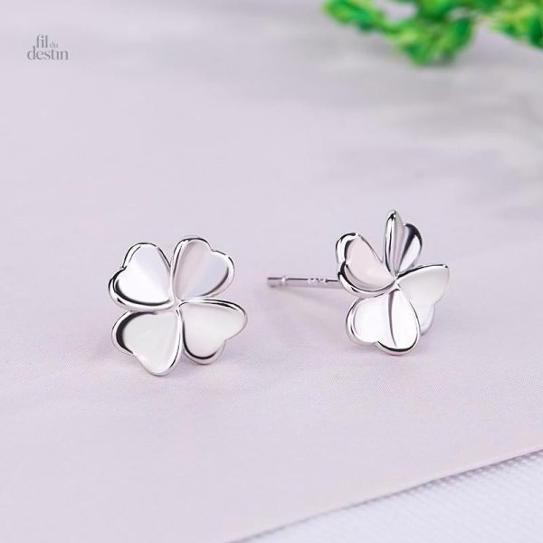 Boucles d'oreille trèfle porte-bonheur