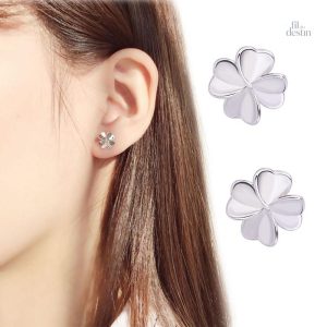 Bijoux en argent inspirés du trèfle à 4 feuilles