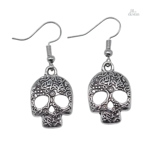 boucles-doreilles-aux-cranes-vegetaux-1 Boucles d'oreilles crânes végétaux porte-bonheur
