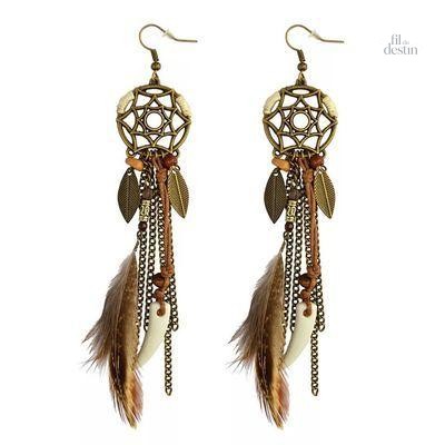 boucles-doreilles-plumes-d-amerique-1 Boucles d'oreilles plumes d'Amérique, élégance et style