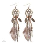 Boucles d'oreilles en plumes, symbole de chance