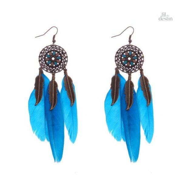 Bijoux plumes d'Amérique, charme naturel