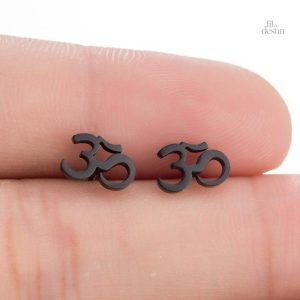 Accessoires de mode spirituels : boucles d'oreilles Om