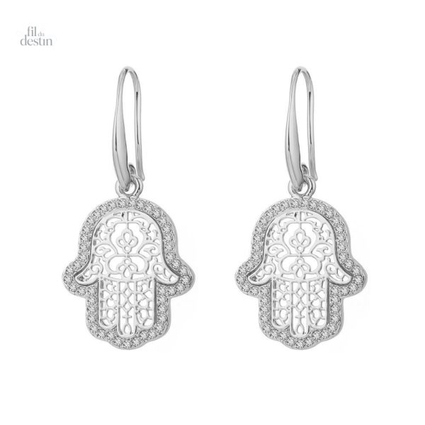 Boucles d'oreilles Fatma, design élégant et protecteur