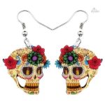 Boucles d'oreilles calavera mexicaines porte-bonheur