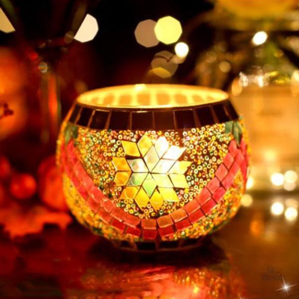 Accessoire de table marocain : bougeoir décoratif