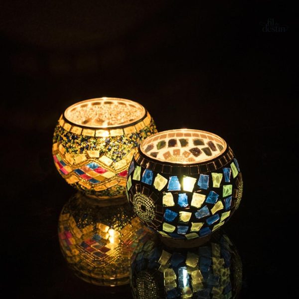Artisanat marocain : bougeoir traditionnel en métal
