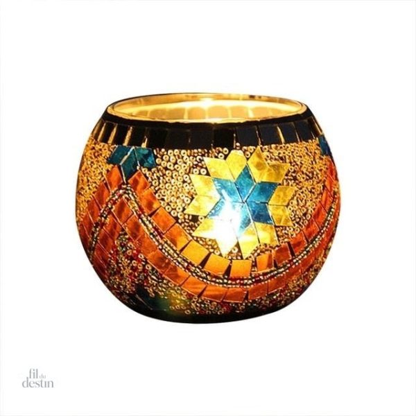 Porte-bonheur marocain en forme de bougeoir artisanal