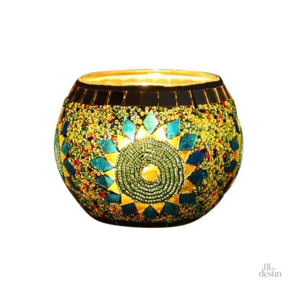 Bougeoir marocain avec motifs ethniques uniques